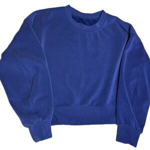 Lululemon Softstream Perfectly Oversized Cropped Crew Sweatshirt Blue Size M